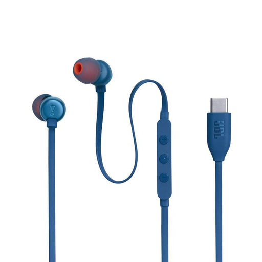 JBL Tune 310C | In-Ear Headphones - Wired - USB-C - 3 Button Remote - Blue-Bax Audio Video