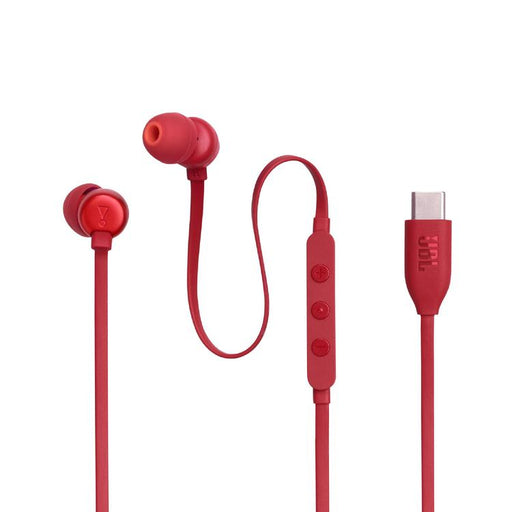 JBL Tune 310C | In-Ear Headphones - Wired - USB-C - 3 Button Remote - Red-Bax Audio Video