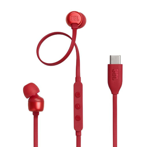 JBL Tune 310C | In-Ear Headphones - Wired - USB-C - 3 Button Remote - Red-Bax Audio Video