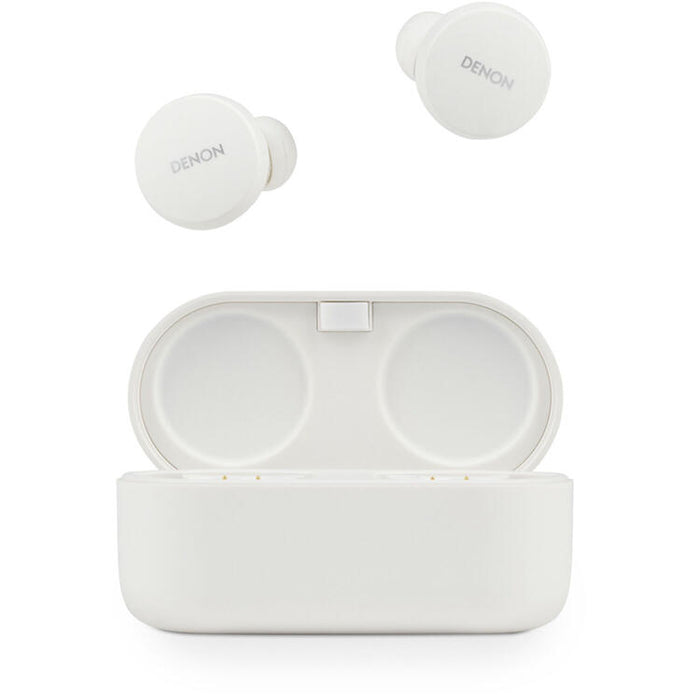 Denon PERL | In-Ear Headphones - Wireless - Bluetooth - Masimo Adaptive Acoustic Technology - White-Bax Audio Video