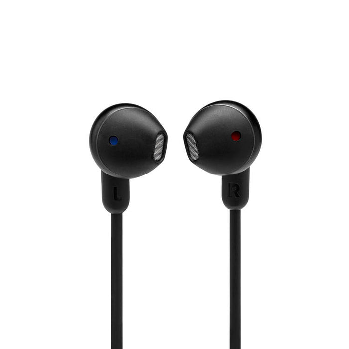 JBL Tune 215BT | In-ear wireless headphones - Bluetooth 5.0 - JBL Pure Bass sound - Multi-source connection - Black - Close-up view | Bax Audio Video