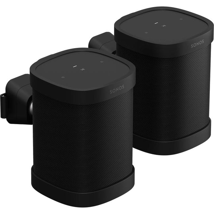 Sonos S1WMPWW1BLK | Wall bracket for One and One SL speakers - Black - Pair - Demonstration view | Bax Audio Video