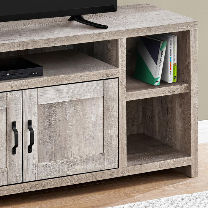 Monarch Specialties I 2742 | TV stand - 60" - Imitation wood - Taupe-SONXPLUS Rockland