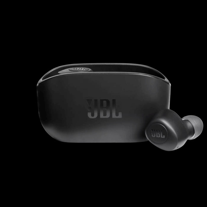 JBL Vibe 100TWS | Truely Wireless In-Ear Headphones - Bluetooth - Sound Isolation - Microphone - Black-Bax Audio Video
