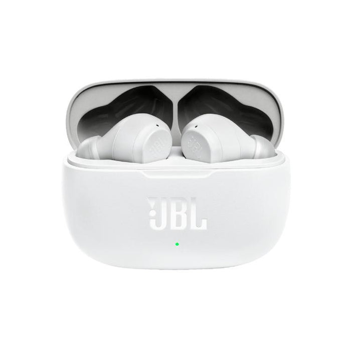 JBL Vibe 200TWS | Truly Wireless In-Ear Headphones - Bluetooth - JBL Deep Bass Sound - Microphone - White-Bax Audio Video