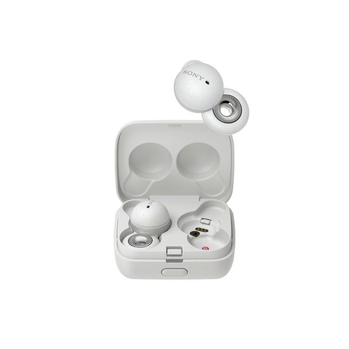 Sony WFL900 | In-Ear Headphones - LinkBuds - 100% Wireless - Bluetooth - Microphone - Adaptive Control - Up to 17.5 hours battery life - White - General view | Bax Audio Video