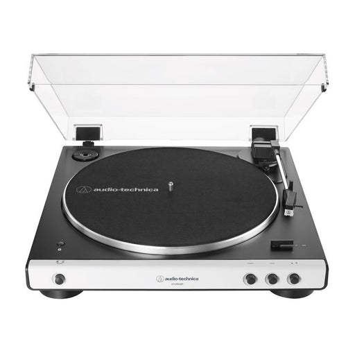 Audio Technica AT-LP60XBT | Stereo Turntable - Wireless - Bluetooth - Belt Drive - Fully Automatic - White-Bax Audio Video