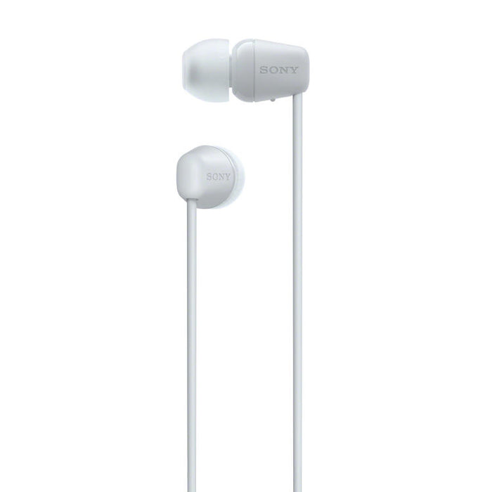Sony WI-C100 | In-Ear Headphones - Wireless - Bluetooth - Around the neck - Microphone - IPX4 - White-Bax Audio Video
