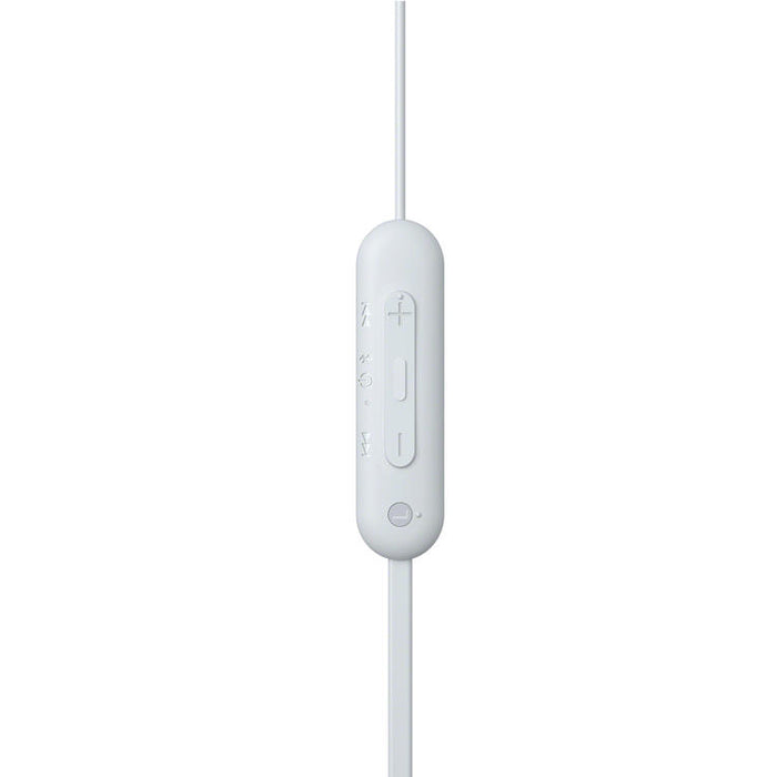 Sony WI-C100 | In-Ear Headphones - Wireless - Bluetooth - Around the neck - Microphone - IPX4 - White-Bax Audio Video