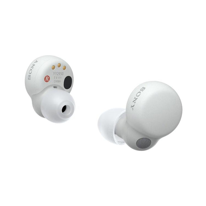 Sony WFLS900N | In-Ear Headphones - LinkBuds - 100% Wireless - Bluetooth - Microphone - Active noise cancelling - White-Bax Audio Video