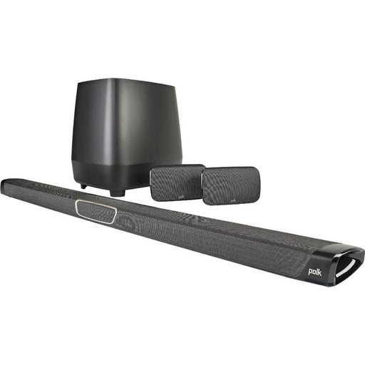 Polk MagniFi MAX SR | 5.1 Home Theater System - Max Sound Bar - 1 Wireless Subwoofer - 2 Wireless Surround Speakers - Black-Bax Audio Video