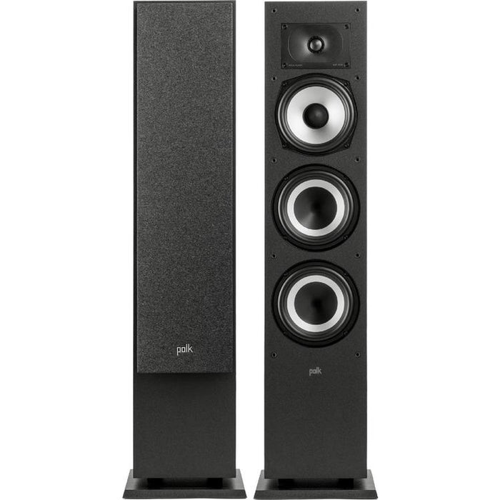 Polk Monitor XT60 | Floorstanding Speakers - Tower - Hi-Res Audio Certified - Black - Pair-Bax Audio Video