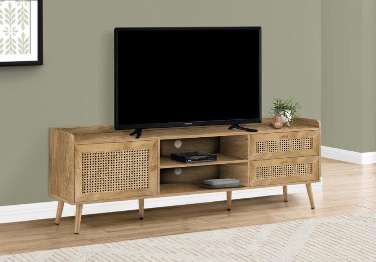 Monarch Specialties I 2723 | 72'' TV stand - With storage - Walnut-SONXPLUS Rockland