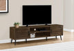 Monarch Specialties I 2717 | 72'' TV stand - Brown wood effect - With 2 doors-SONXPLUS Rockland