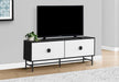 Monarch Specialties I 2732 | 60'' TV stand - Black metal base - 2 white doors-SONXPLUS Rockland