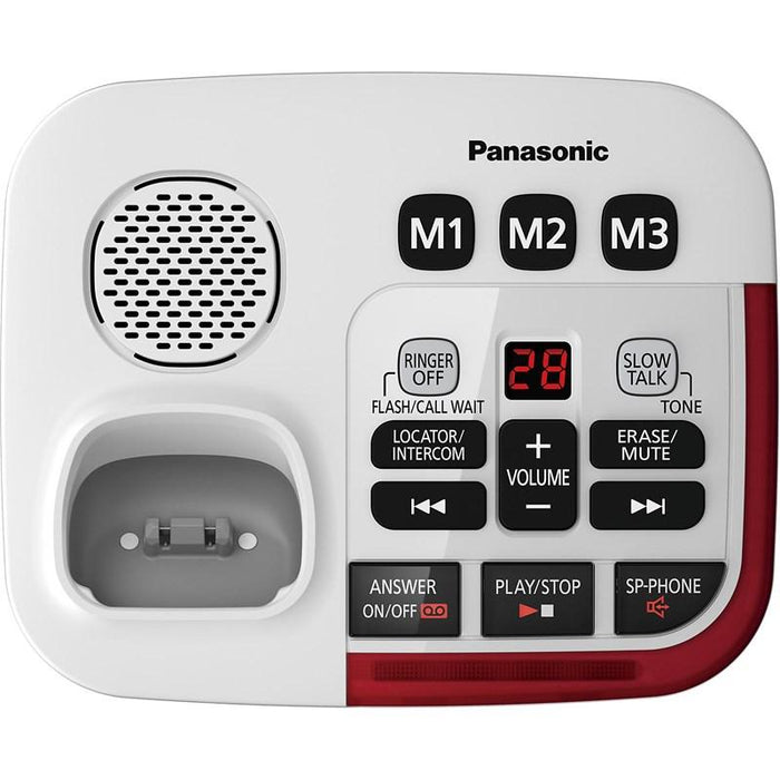 Panasonic KX-TGM490S | Amplified (3X) cordless telephone - Digital answering machine - Silver-Bax Audio Video
