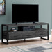 Monarch Specialties I 2823 | TV stand - 60" - 3 Drawers - Imitation Wood - Black-Bax Audio Video